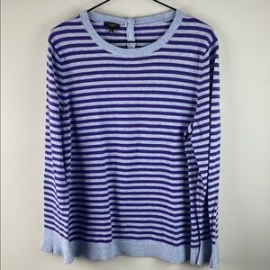 Talbots Striped Lambswool Sweater Size LP